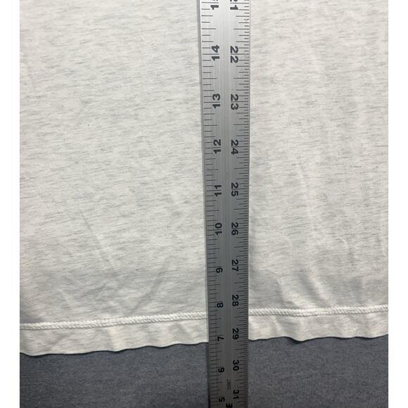 Lululemon Polo Shirt Post Practice White/Gray No Size Tag See Measurements - Picture 9 of 12